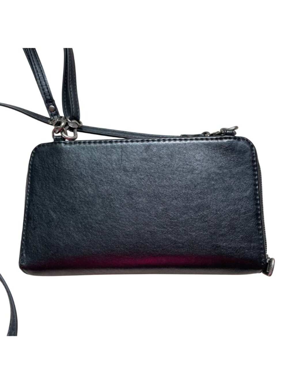 The Sak Black Leather Crossbody Wallet With Adjustable Strap & Multiple Card Slo - Picture 4 of 7